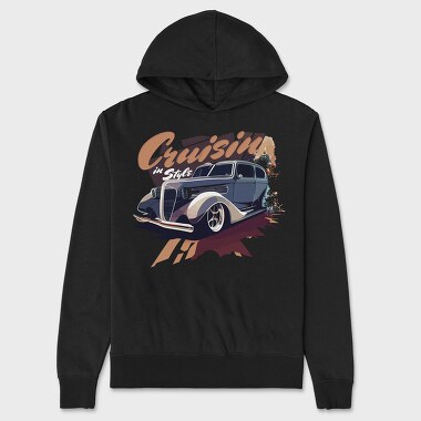 Classic Car Cruisin in, Unisex Men's Hoodie