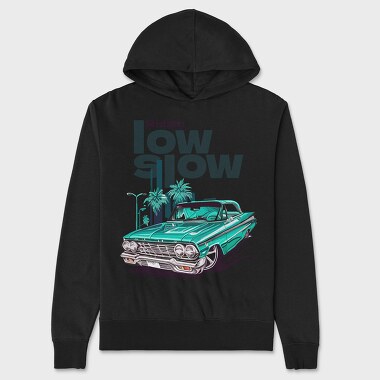 Lowrider Car Cartoon, Unisex Men's Hoodie