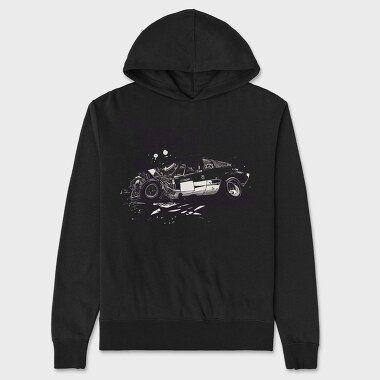 From Glory to Rust Car Racing Crashed Line, Унисекс Мъжко Суичър