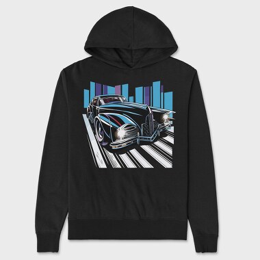 Luxury Classic Car Black Color, Unisex Men's Hoodie