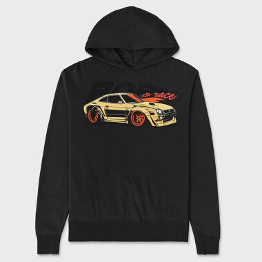 Supercar Racing Car Born to Race, Unisex Men's Hoodie