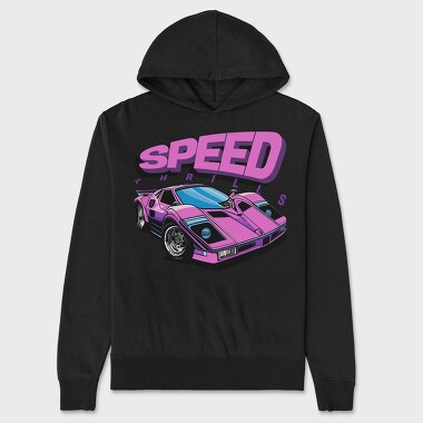 Supercar Retro Speed Thrills, Unisex Men's Hoodie