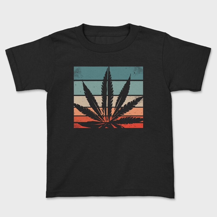 Cannabis Retro Design, Kids' T-Shirt