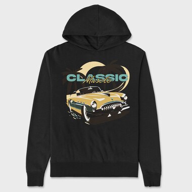 Classic Car Trees Summer, Унисекс Мъжко Суичър