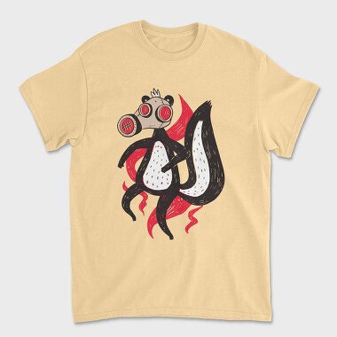 Skunk With Gas Mask, Unisex Men's T-Shirt