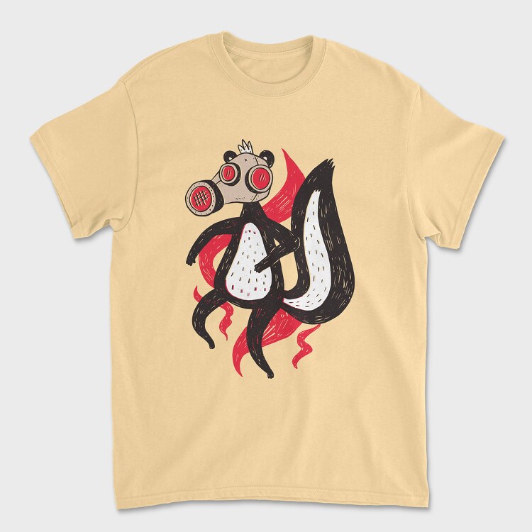 Skunk With Gas Mask, Унисекс Мъжка Тениска