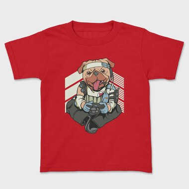 Gamer Pug, Kids' T-Shirt