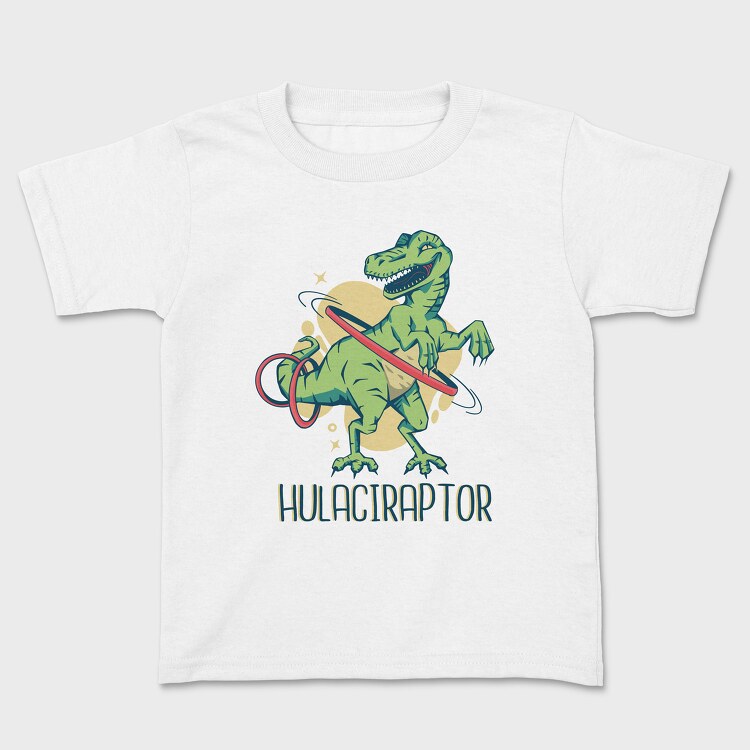 Velociraptor Hula Hoop, Kids' T-Shirt