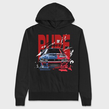 Customized Dual Color Car Front View, Unisex Men's Hoodie