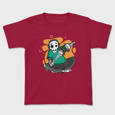 Gamer Skeleton, Kids' T-Shirt
