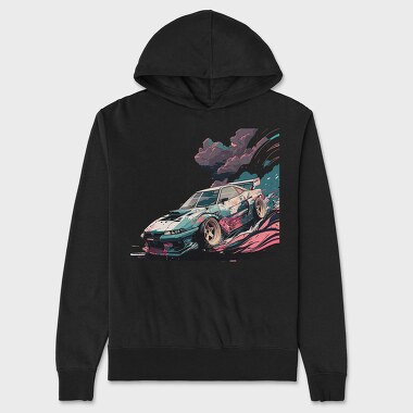 Customized Japanese Car Smoke Effects, Unisex Men's Hoodie