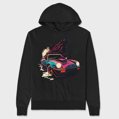 Classic Racing Car Explosion Colors Smoke, Unisex Men's Hoodie