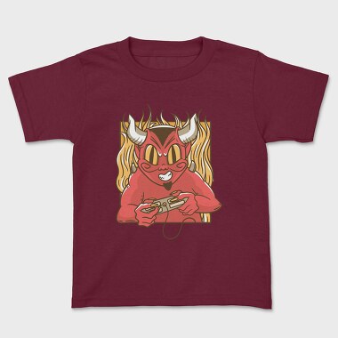 Devil Gamer, Kids' T-Shirt
