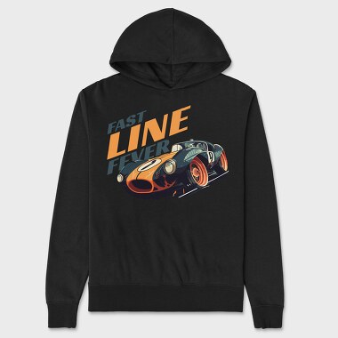 Classic Racing Car Fast Line Fever, Unisex Men's Hoodie