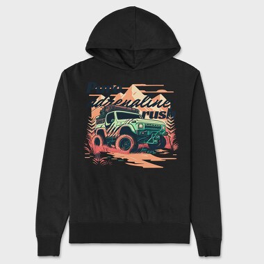 Offroad Truck Line, Unisex Men's Hoodie