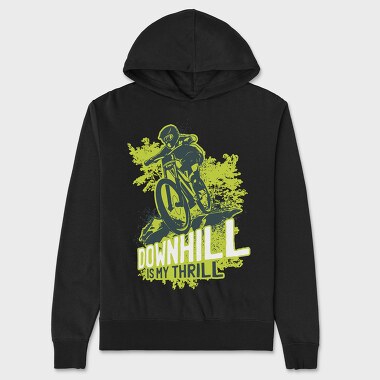 Downhill Is My Thrill, Unisex Men's Hoodie