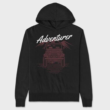 Offroad Old Jeep Cabrio, Unisex Men's Hoodie