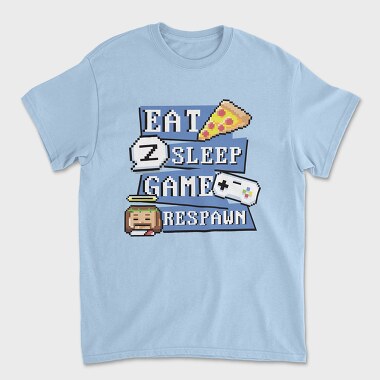 Pixel Respawn, Unisex Men's T-Shirt