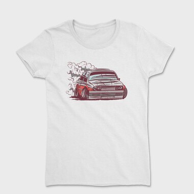 Women's T-Shirt, Car Drifting