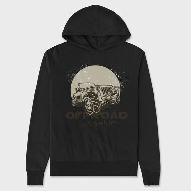 Offroad Go Anywhere Jeep, Unisex Men's Hoodie