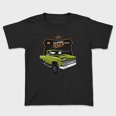 Classic Truck Old Green Car, Kids' T-Shirt