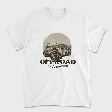 Offroad Go Anywhere Jeep, Unisex Men's T-Shirt