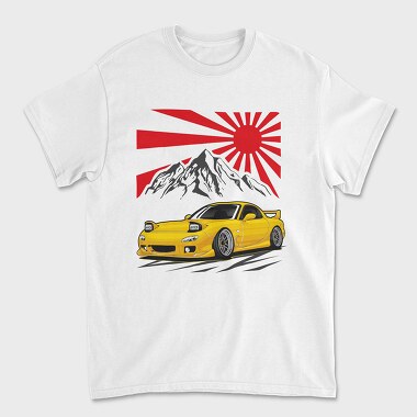 Unisex Men's T-Shirt, Rx7 Red Sun