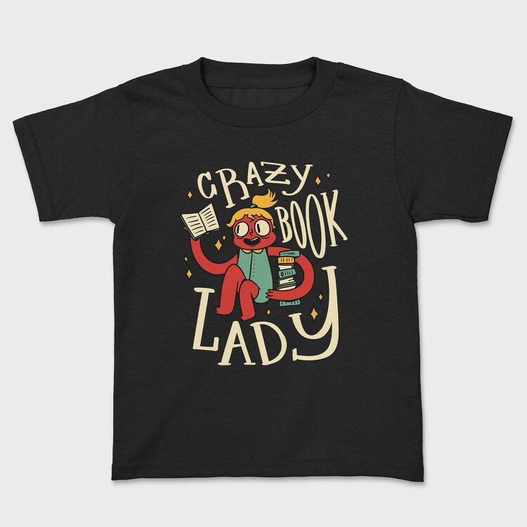 Crazy Book Lady, Детска Тениска
