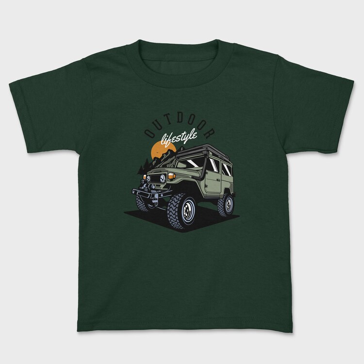 Outdoor Adventure Jeep Offroad, Детска Тениска