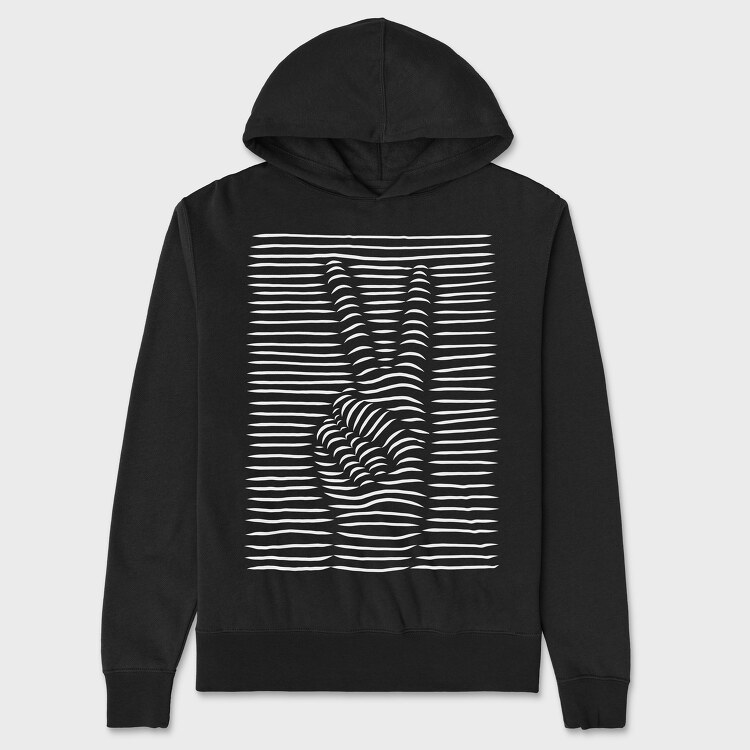 Peace Sign 3D, Unisex Men's Hoodie