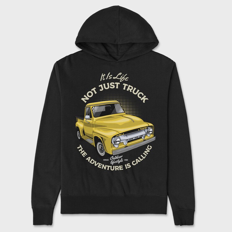 The Adventure Is Calling Yellow Car, Унисекс Мъжко Суичър