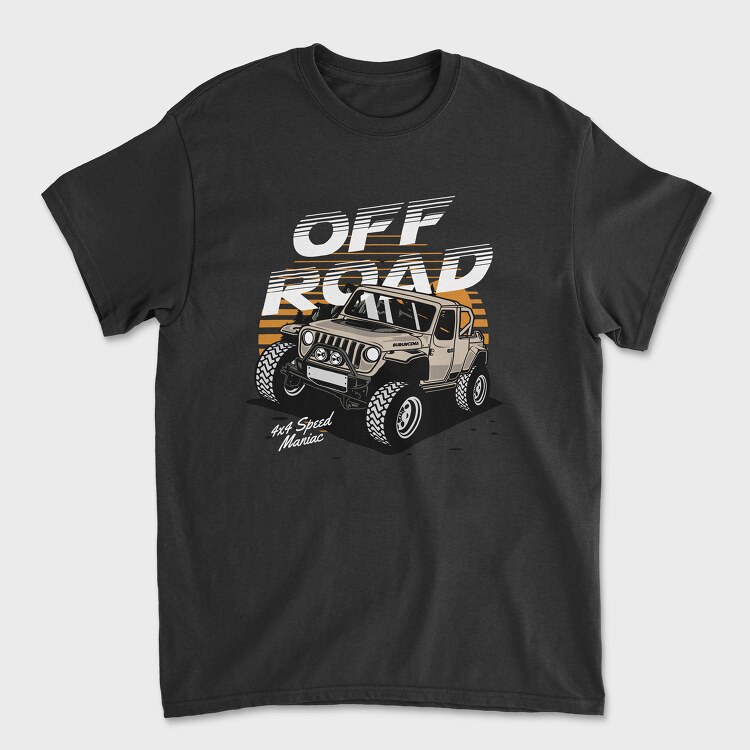 Offroad Jeep Retro Sunset, Унисекс Мъжка Тениска
