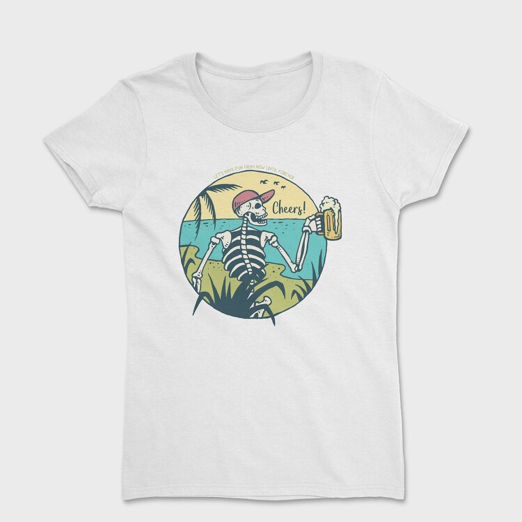 Cheers Skull, Women's T-Shirt