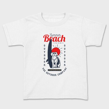 Dog Surf, Kids' T-Shirt