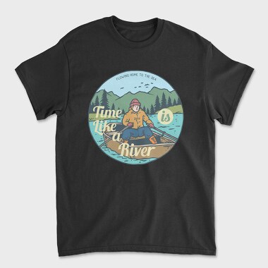 Unisex Men's T-Shirt, River Boat