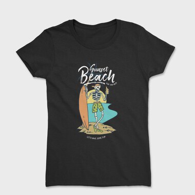 Skull Surf and Beer, Women's T-Shirt