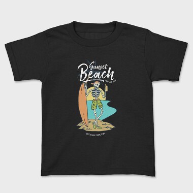 Skull Surf and Beer, Kids' T-Shirt