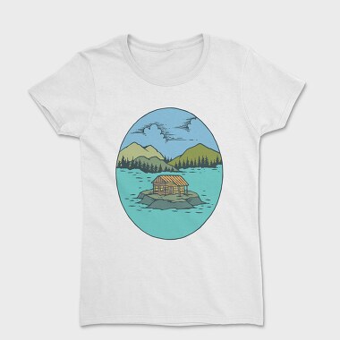 The Cabin and The Lake, Women's T-Shirt