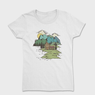 The Cabin On Lake, Women's T-Shirt
