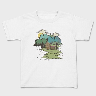 The Cabin On Lake, Kids' T-Shirt
