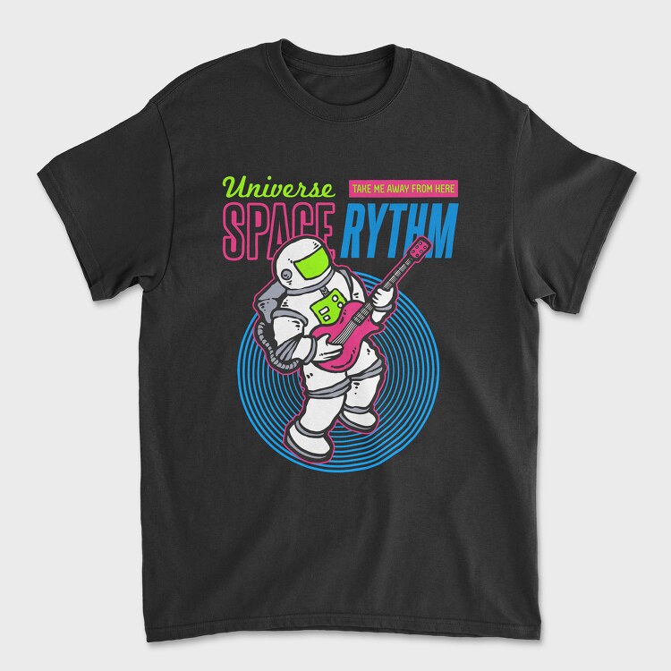 Astro Guitar, Unisex Men's T-Shirt