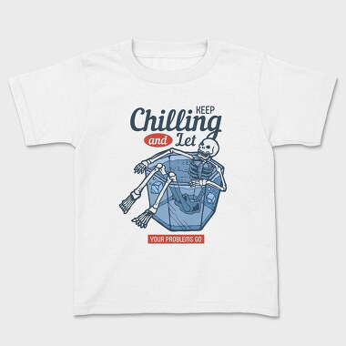 Chilling Skull, Kids' T-Shirt
