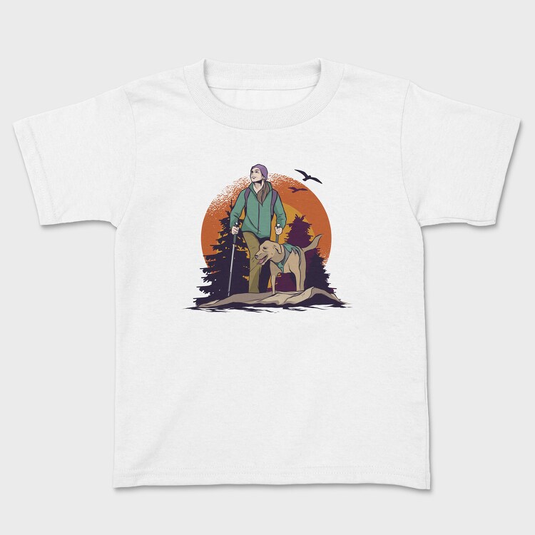 HikingDogForestTshirt, Детска Тениска