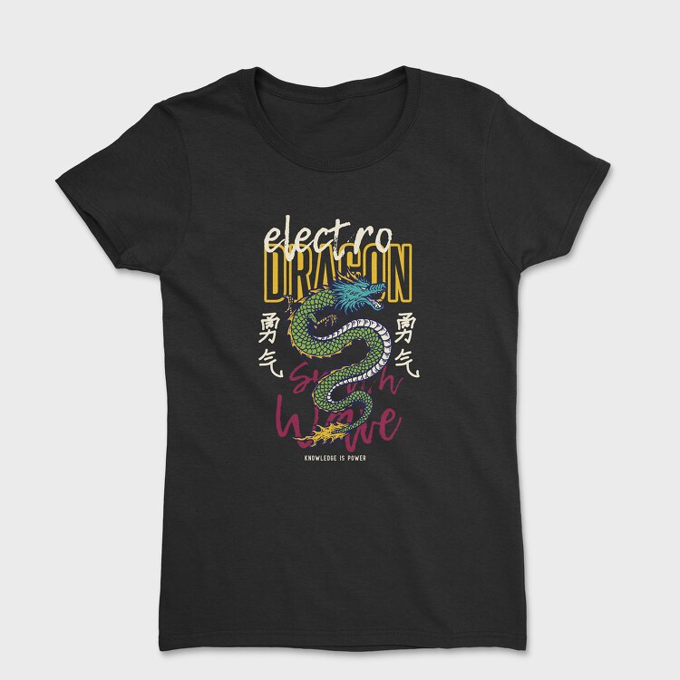 Electro Dragon Tattoo, Women's T-Shirt