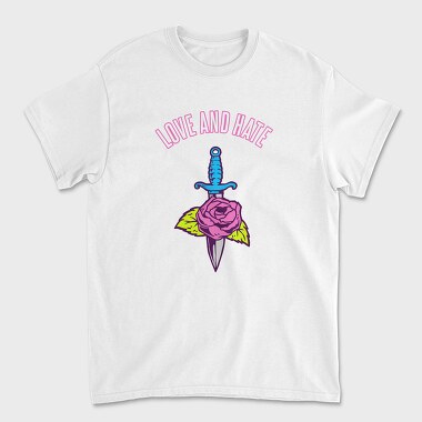 Love and Hate, Unisex Men's T-Shirt