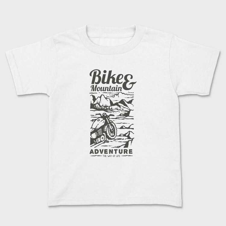 Ride To Mountain, Kids' T-Shirt