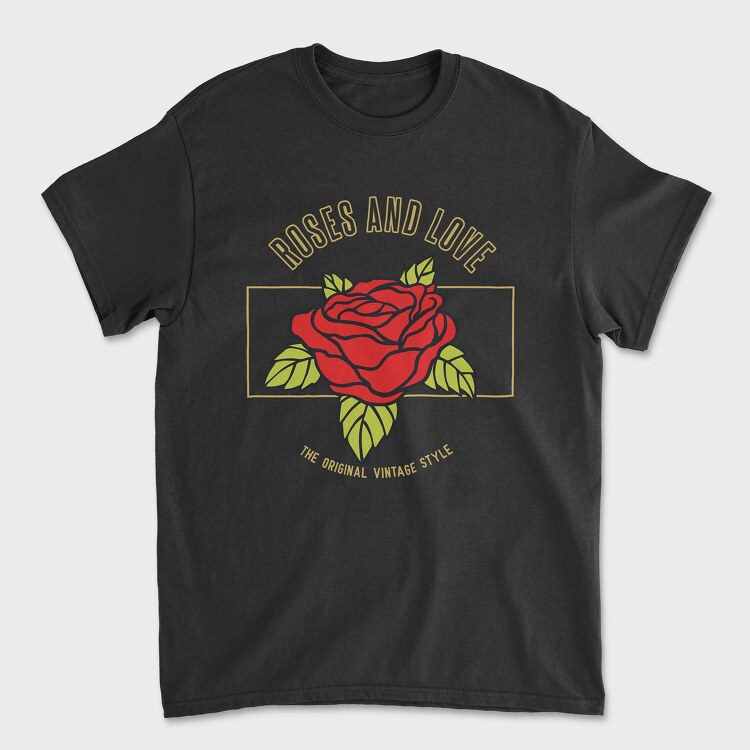 Roses and Love, Унисекс Мъжка Тениска