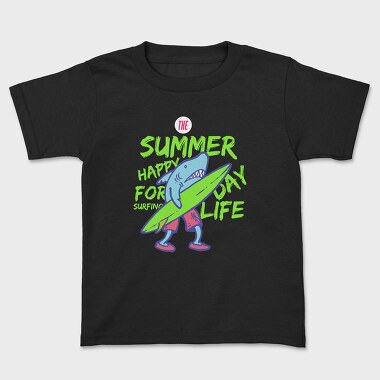Shark Surfing, Kids' T-Shirt