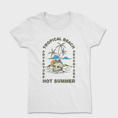 Skull Island Tropical Beach, Women's T-Shirt