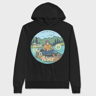 River Boat, Unisex Men's Hoodie